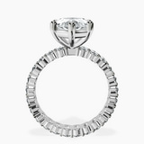 10kt White Gold Celeste Side Oval Lab Diamond Eternity Ring side right image one