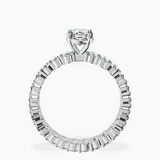 14kt White Gold Celeste Side Oval Lab Diamond Eternity Ring side right image one
