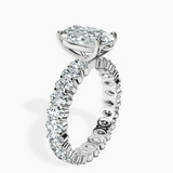 18kt White Gold Celeste Side Oval Lab Diamond Eternity Ring standing product image one