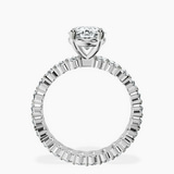 18kt White Gold Celeste Side Oval Lab Diamond Eternity Ring side right image one
