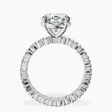 10kt White Gold Celeste Side Oval Lab Diamond Eternity Ring side right image one