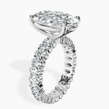 Platinum Celeste Side Oval Lab Diamond Eternity Ring standing product image one