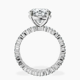 Platinum Celeste Side Oval Lab Diamond Eternity Ring side right image one
