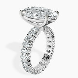 14kt White Gold Celeste Side Oval Lab Diamond Eternity Ring standing product image one