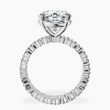 14kt White Gold Celeste Side Oval Lab Diamond Eternity Ring side right image one