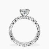 14kt White Gold Celeste Side Oval Lab Diamond Eternity Ring side right image one
