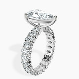 14kt White Gold Celeste Side Oval Lab Diamond Eternity Ring standing product image one