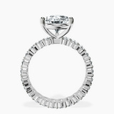 14kt White Gold Celeste Side Oval Lab Diamond Eternity Ring side right image one