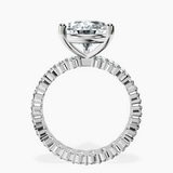 14kt White Gold Celeste Side Oval Lab Diamond Eternity Ring side right image one