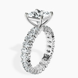 10kt White Gold Celeste Side Oval Lab Diamond Eternity Ring standing product image one