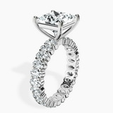 18kt White Gold Celeste Side Oval Lab Diamond Eternity Ring standing product image one