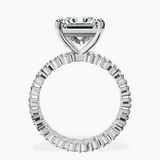 18kt White Gold Celeste Side Oval Lab Diamond Eternity Ring side right image one