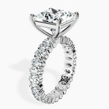 18kt White Gold Celeste Side Oval Lab Diamond Eternity Ring standing product image one