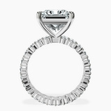 18kt White Gold Celeste Side Oval Lab Diamond Eternity Ring side right image one
