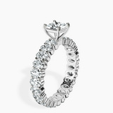 18kt White Gold Celeste Side Oval Lab Diamond Eternity Ring standing product image one