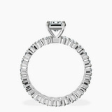 18kt White Gold Celeste Side Oval Lab Diamond Eternity Ring side right image one