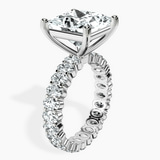 18kt White Gold Celeste Side Oval Lab Diamond Eternity Ring standing product image one