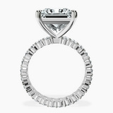 18kt White Gold Celeste Side Oval Lab Diamond Eternity Ring side right image one