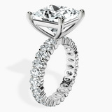 14kt White Gold Celeste Side Oval Lab Diamond Eternity Ring standing product image one
