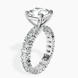 18kt White Gold Celeste Side Oval Lab Diamond Eternity Ring standing product image one