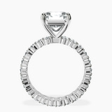 18kt White Gold Celeste Side Oval Lab Diamond Eternity Ring side right image one