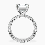 14kt White Gold Celeste Side Oval Lab Diamond Eternity Ring side right image one