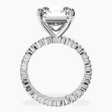 10kt White Gold Celeste Side Oval Lab Diamond Eternity Ring side right image one