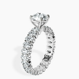 Platinum Celeste Side Oval Lab Diamond Eternity Ring standing product image one