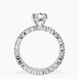 Platinum Celeste Side Oval Lab Diamond Eternity Ring side right image one