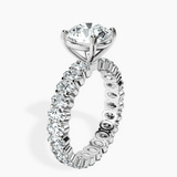 18kt White Gold Celeste Side Oval Lab Diamond Eternity Ring standing product image one
