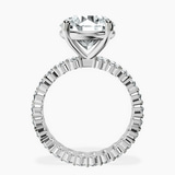 10kt White Gold Celeste Side Oval Lab Diamond Eternity Ring side right image one