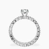 14kt White Gold Celeste Side Oval Lab Diamond Eternity Ring side right image one