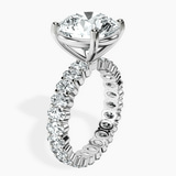 10kt White Gold Celeste Side Oval Lab Diamond Eternity Ring standing product image one