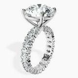 10kt White Gold Celeste Side Oval Lab Diamond Eternity Ring standing product image one