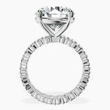 10kt White Gold Celeste Side Oval Lab Diamond Eternity Ring side right image one