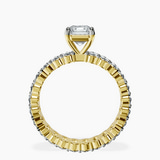 10kt Yellow Gold Celeste Side Oval Lab Diamond Eternity Ring side right image one