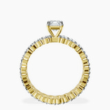 18kt Yellow Gold Celeste Side Oval Lab Diamond Eternity Ring side right image one