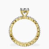18kt Yellow Gold Celeste Side Oval Lab Diamond Eternity Ring side right image one