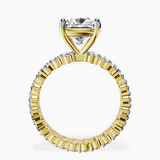 14kt Yellow Gold Celeste Side Oval Lab Diamond Eternity Ring side right image one