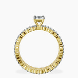 18kt Yellow Gold Celeste Side Oval Lab Diamond Eternity Ring side right image one