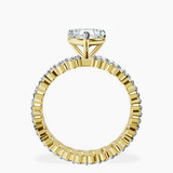 18kt Yellow Gold Celeste Side Oval Lab Diamond Eternity Ring side right image one