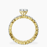 10kt Yellow Gold Celeste Side Oval Lab Diamond Eternity Ring side right image one