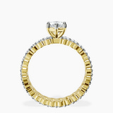 10kt Yellow Gold Celeste Side Oval Lab Diamond Eternity Ring side right image one