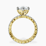 10kt Yellow Gold Celeste Side Oval Lab Diamond Eternity Ring side right image one