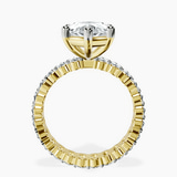 10kt Yellow Gold Celeste Side Oval Lab Diamond Eternity Ring side right image one