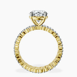 10kt Yellow Gold Celeste Side Oval Lab Diamond Eternity Ring side right image one