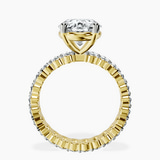 10kt Yellow Gold Celeste Side Oval Lab Diamond Eternity Ring side right image one