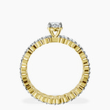 10kt Yellow Gold Celeste Side Oval Lab Diamond Eternity Ring side right image one