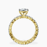 18kt Yellow Gold Celeste Side Oval Lab Diamond Eternity Ring side right image one