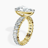 18kt Yellow Gold Celeste Side Oval Lab Diamond Eternity Ring standing product image one
